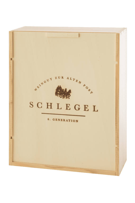 Georg Schlegel Holzkiste Geschenkverkpackung 3er